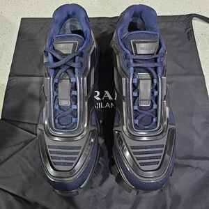 Prada Men's Cloudbust Thunder Navy and Black Sneakers